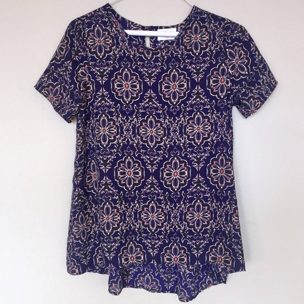 💗 Short Sleeve Blouse Gathered Back XS NWOT 💗